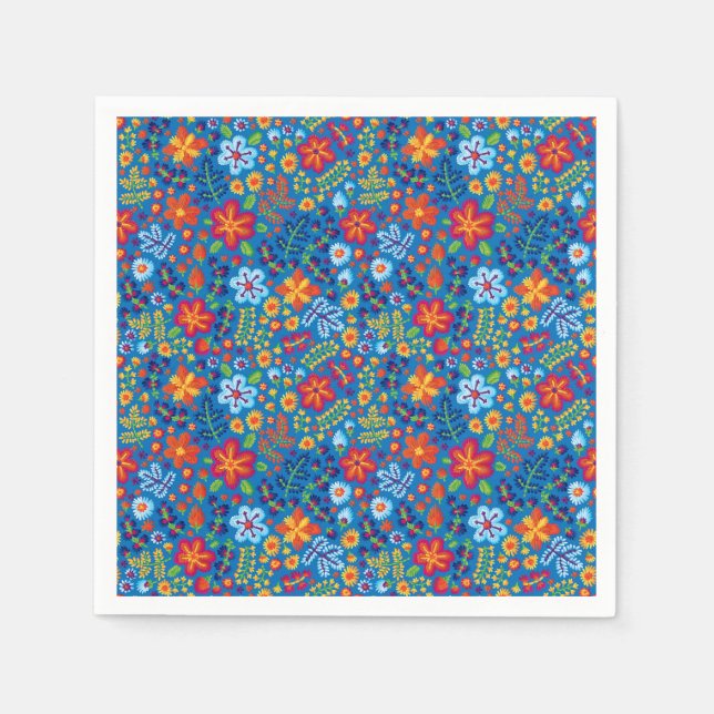 Floral Embroidery Pattern Napkins (Front)