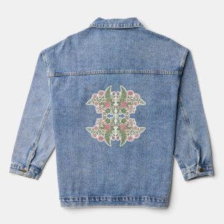 Floral Embroidery Style Denim Jacket | Aesthetic