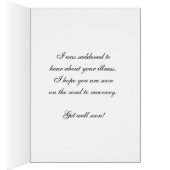 Floral encouragement saying relax and heal (Inside (Right))