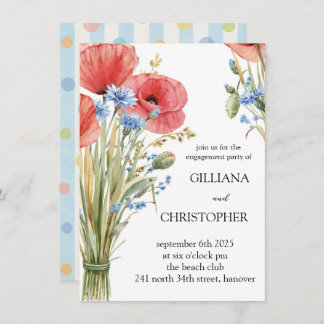 Floral Engagement Party Invitation