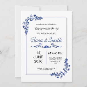 Floral Engagement Party Invitation