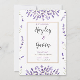 Floral English Country Wedding Invitation