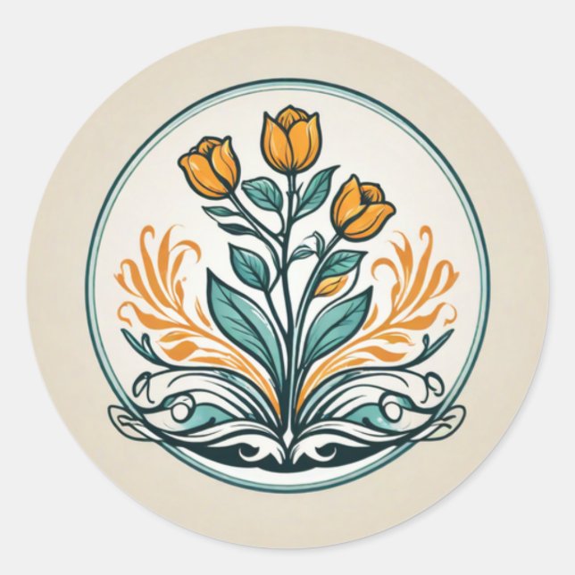 Floral Envelope Seal (Front)