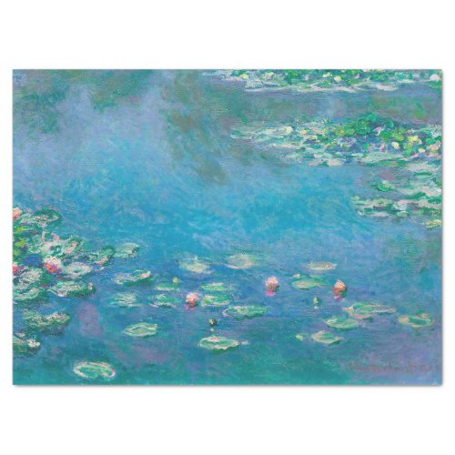 Floral Ephemera Decoupage Monet Water Lilies Tissue Paper
