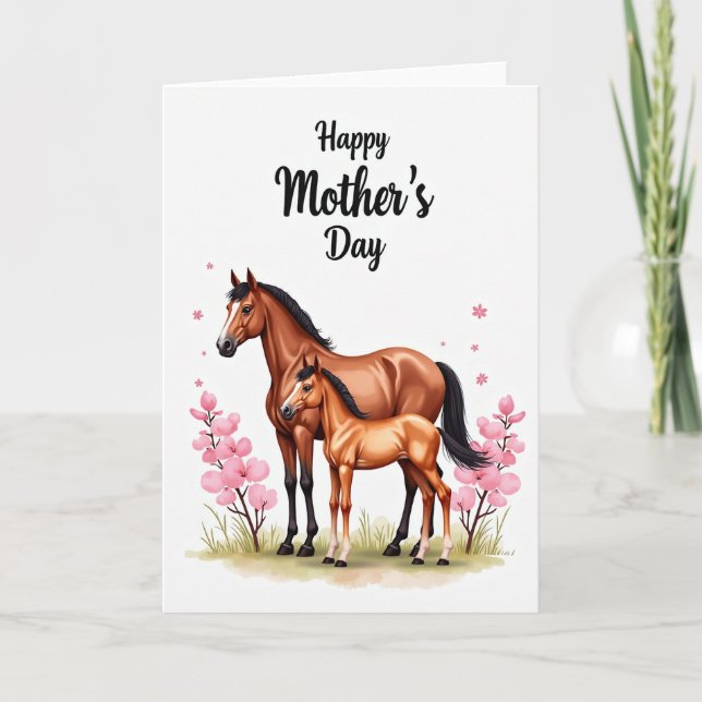 Floral Equine Family Card (Front)