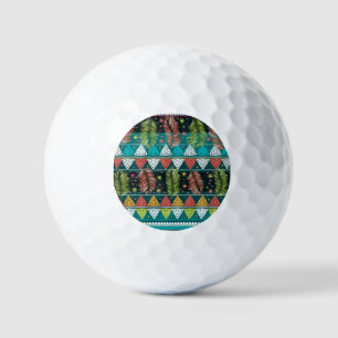 Floral Ethnic Doodle: Gentle Vintage. Golf Balls