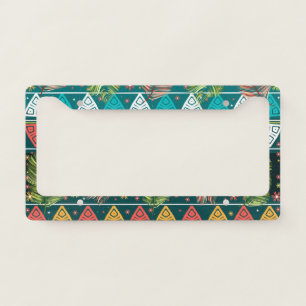 Floral Ethnic Doodle: Gentle Vintage. License Plate Frame