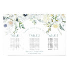 Floral Eucalyptus 30 guests 3 tables seating chart