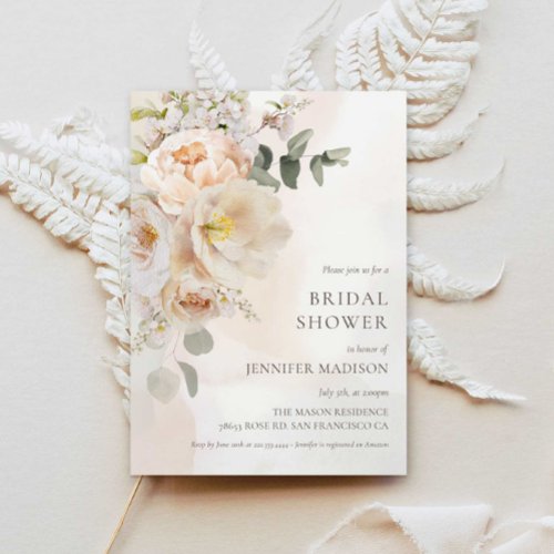 Floral Eucalyptus Bridal Shower Invitation