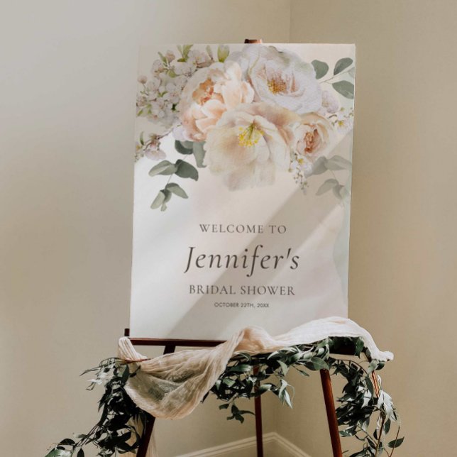 Floral Eucalyptus Bridal Shower Welcome Sign (Creator Uploaded)