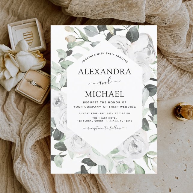 Floral Eucalyptus Greenery Wedding Invitation (Creator Uploaded)