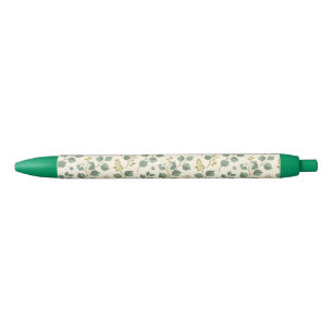 Floral eucalyptus seamless pattern pen