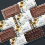 Floral Eucalyptus Sunflower Script Bridal Shower Hershey's Miniatures<br><div class="desc">Sunflower Eucalyptus Leaves Script Bridal Shower Hershey's Miniatures that can easily be customized with details of your most memorable event</div>