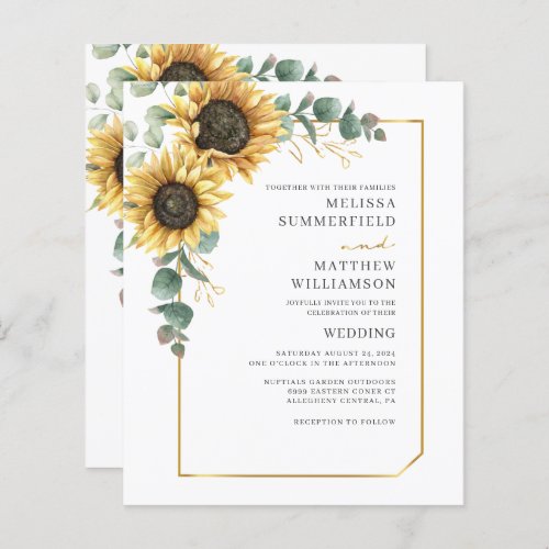 Floral Eucalyptus Sunflower Wedding All_in_One
