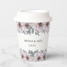 Floral Eucalyptus Wedding Paper Cup
