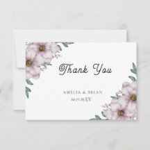 Floral Eucalyptus Wedding Thank You Card