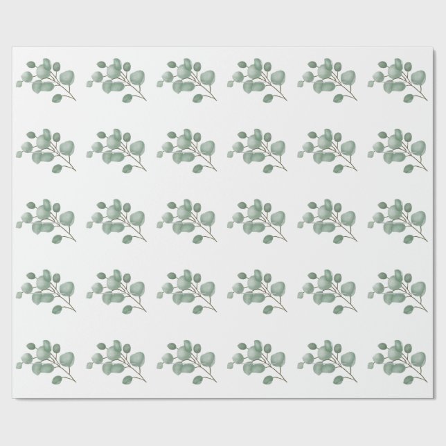 Floral Eucalyptus Wrapping Paper (Seam)