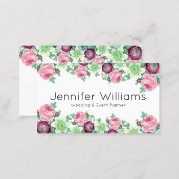 Floral Event Planner Business Card by J32Teez at Zazzle