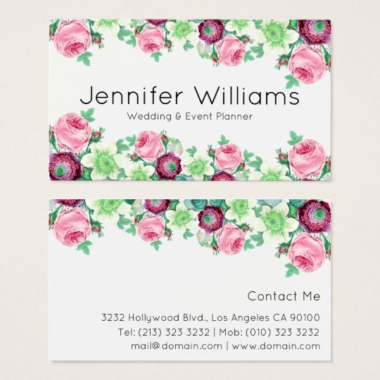 Floral Event Planner Business Card
