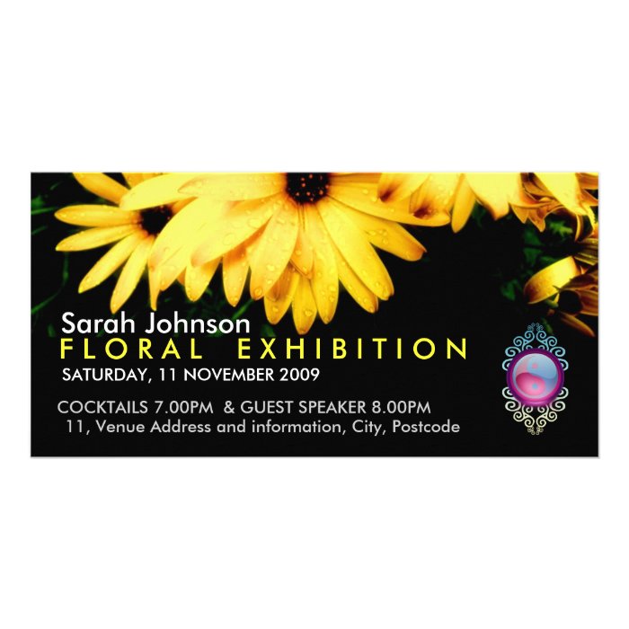 Floral Exhibition Promo Card Photo Card