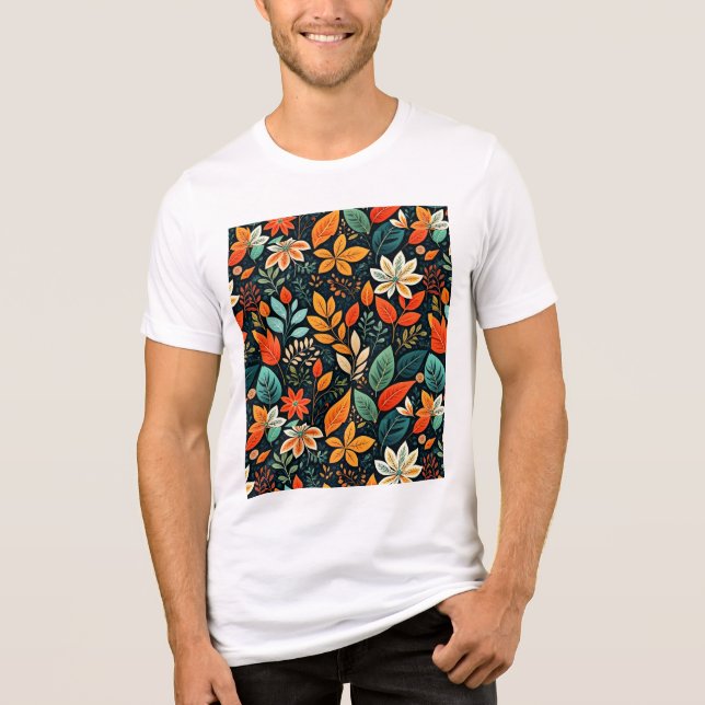 Floral Exotic Flowers Pattern-24193 Tri-Blend Shirt (Front)