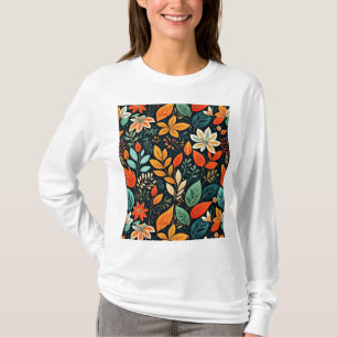 Floral Exotic Flowers Pattern T-Shirt