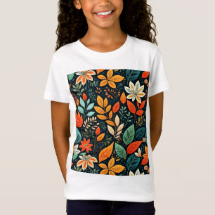 Floral Exotic Flowers Pattern T-Shirt
