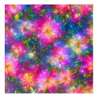 Floral Explosion Abstract Acrylic Print