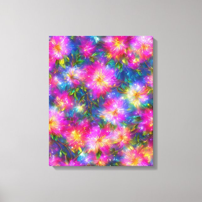 Floral Explosion Abstract Canvas Print (Front)