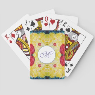 Floral Explosion Abstrcat Painting,  Monogram