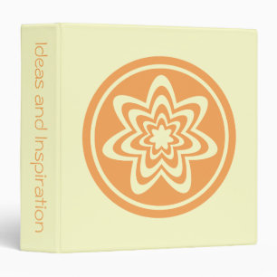 Floral Explosion Binder, Orange 3 Ring Binder