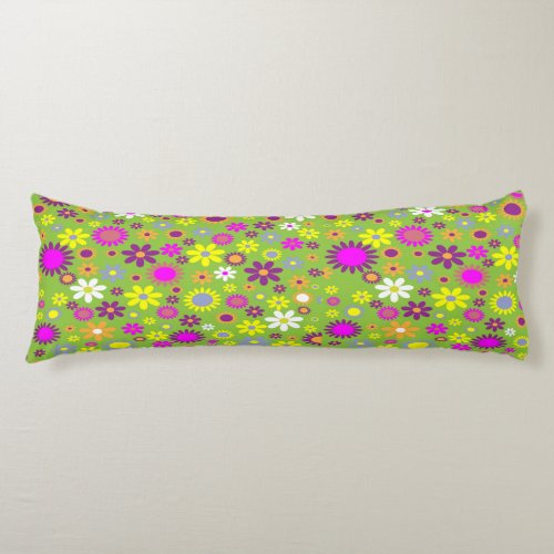 Floral Explosion in Green _ A mothers day Special Body Pillow