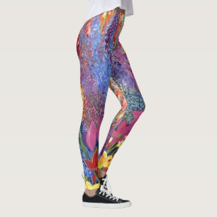 Floral Explosion Leggings_akcrazy Leggings