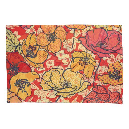 Floral Explosion Seamless Vintage Trend Pillow Case