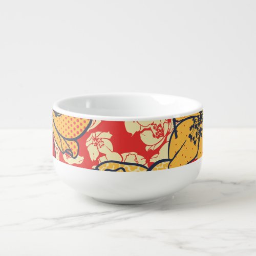 Floral Explosion Seamless Vintage Trend Soup Mug