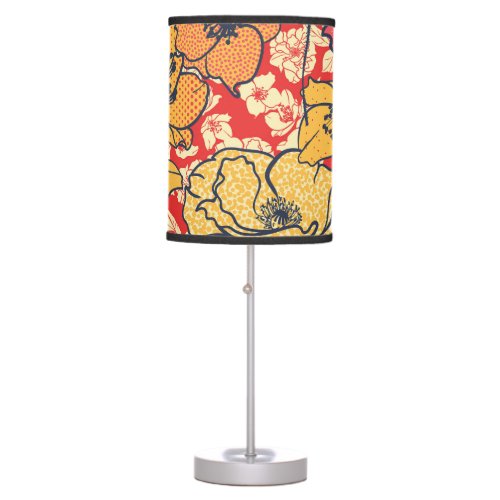 Floral Explosion Seamless Vintage Trend Table Lamp