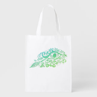 Floral Eye Grocery Bag
