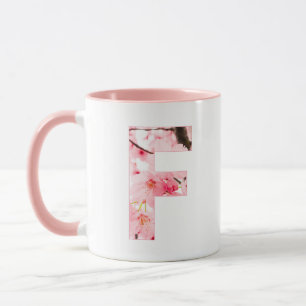 Floral F Initial Mug Personalized Name & Traits