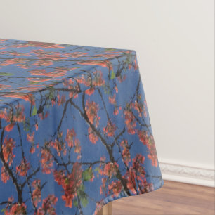 Floral Fabric, Blue Tablecloth