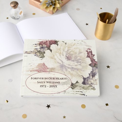 Floral Fabric Pattern Guest Book