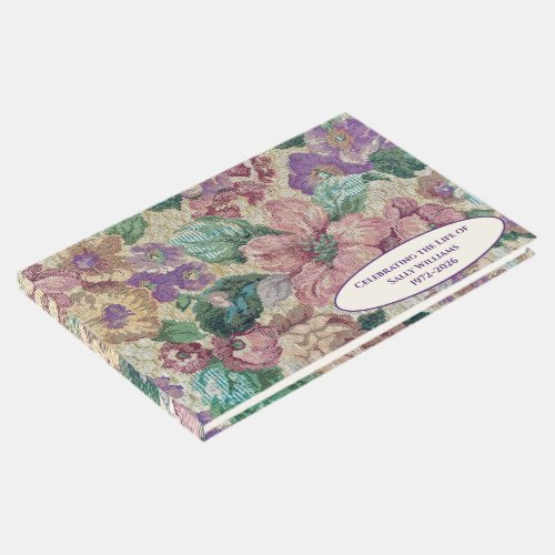 Floral Fabric Pattern Guest Book