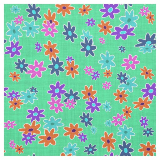 Floral Fabric Seamless Pattern colored