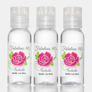 Floral Fabulous 50´s Birthday Party Hand Sanitizer