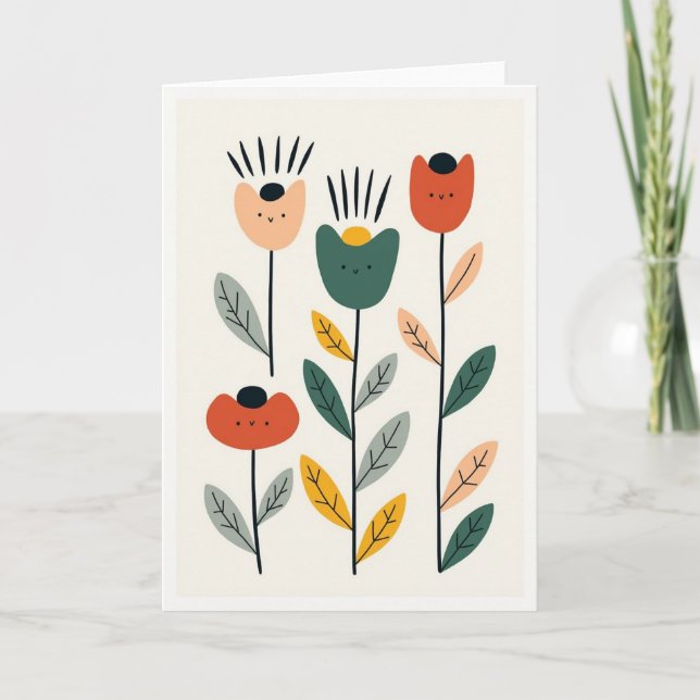 Floral Face Mothers Day Card (Front)