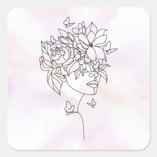 Floral Face Sticker (Front)