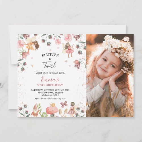 Floral Fairies Girls Photo Birthday Party