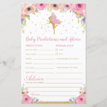 Floral Fairy Baby Predictions and Advice Activity