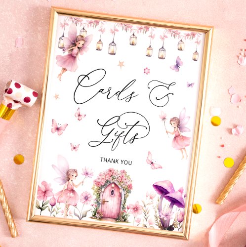 Floral Fairy Garden Cards and Gifts Poster