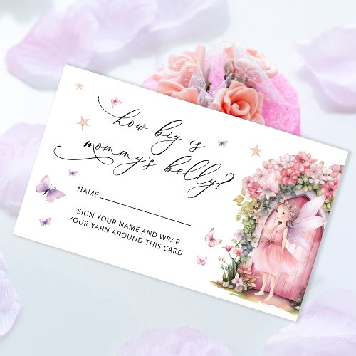 Floral Fairy Princess Garden How Big Mommys Belly Enclosure Card