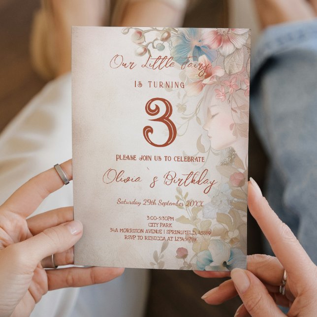 Floral Fairy Tale Theme Kids Birthday Party  Invitation (Creator Uploaded)